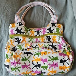 NWT Stencil Boss Teddy Bear Purse Bag Diaper Bag Zippers‎ Pockets Gift Novelty